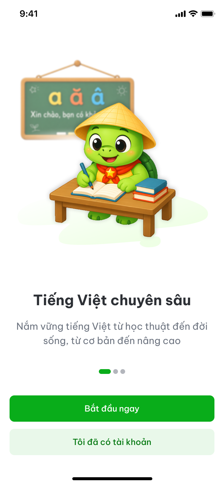 Màn hình giới thiệu ứng dụng